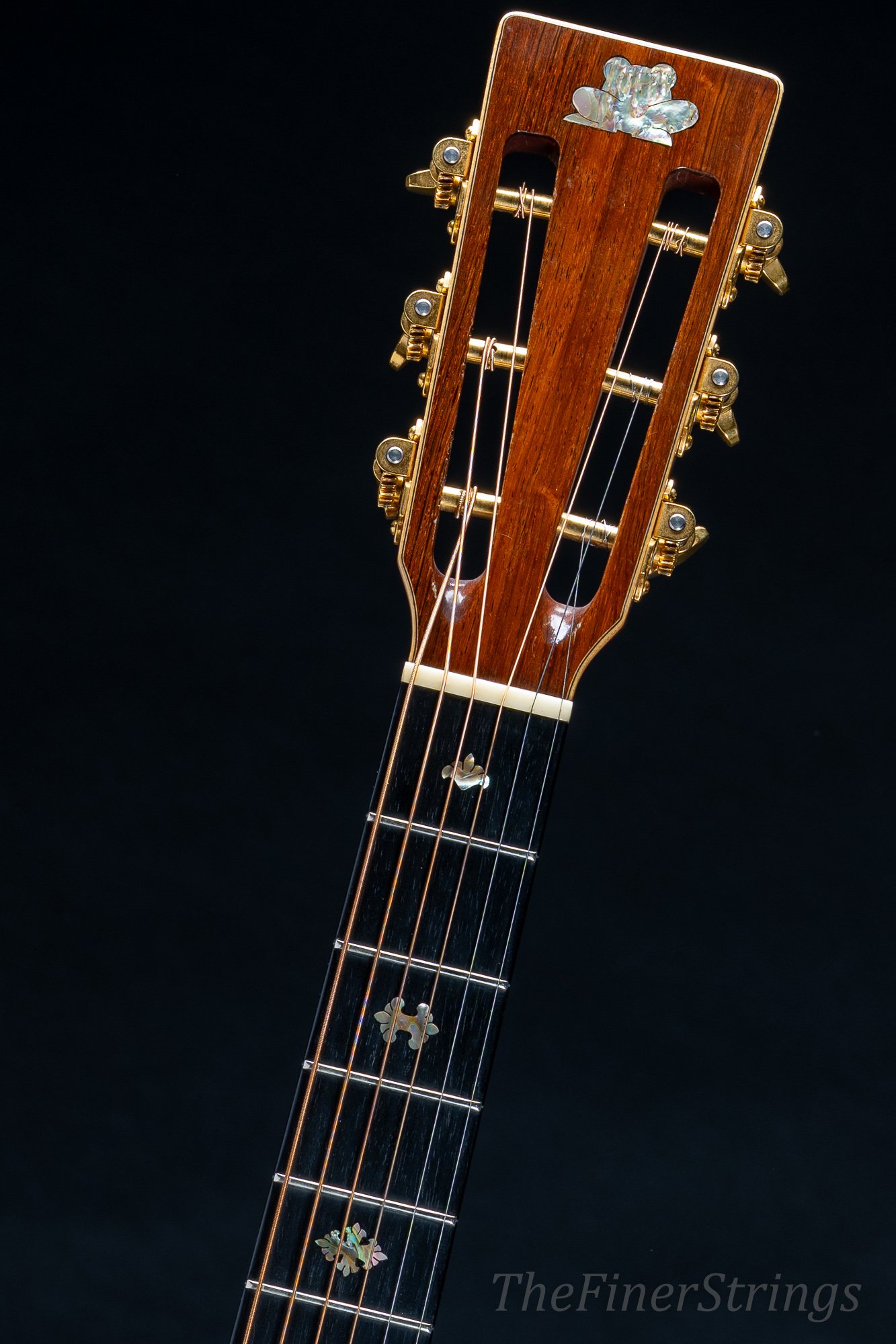 Froggy Bottom B-12 headstock and fretboard inlays