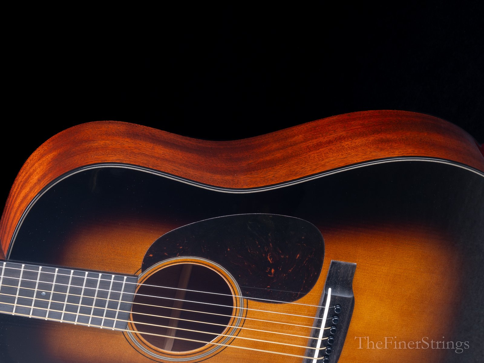 Martin D-18 upper bout sunburst