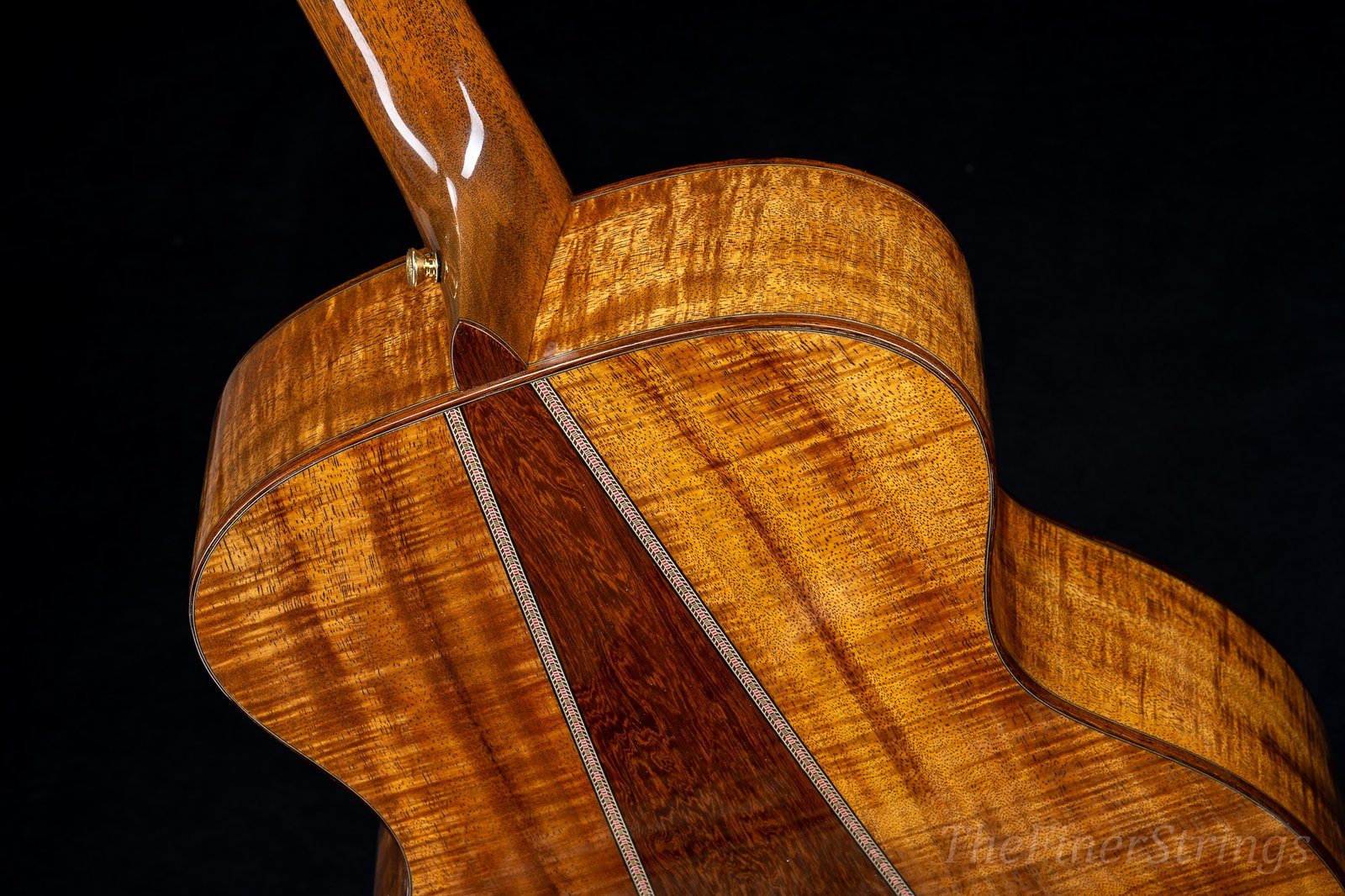 Martin GP-42 koa back side detail