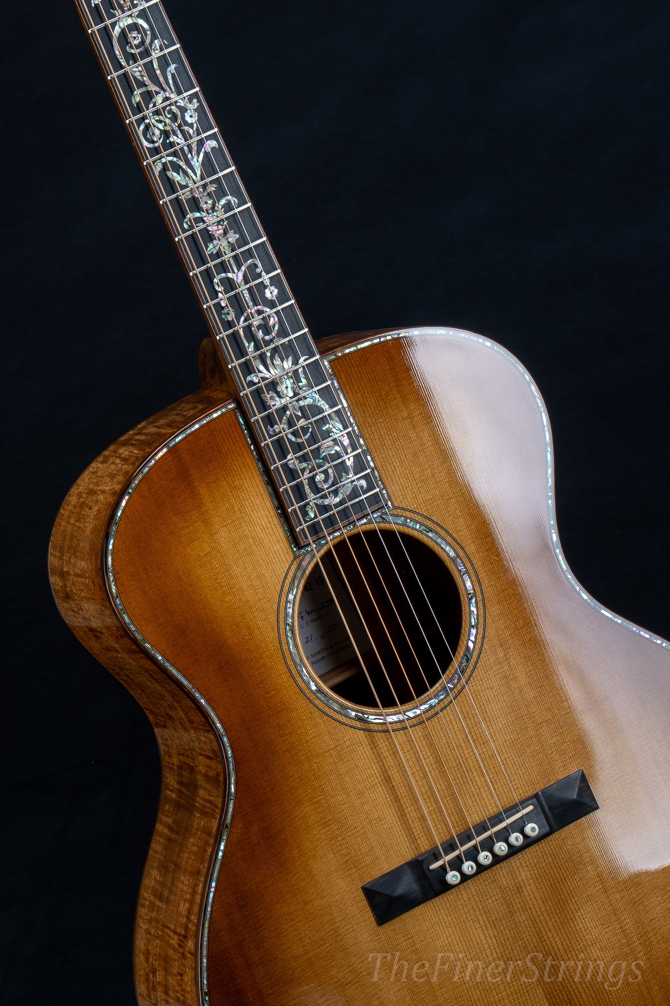Martin GP-42 upper bout fretboard