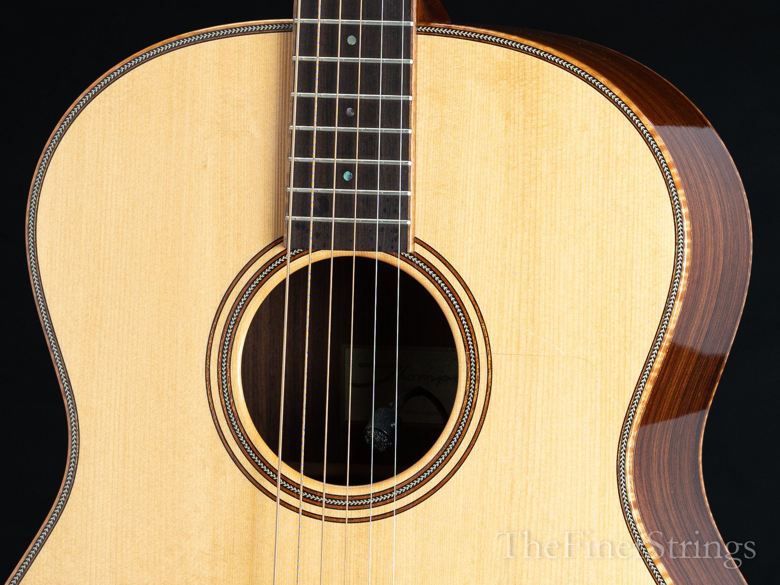 Ted Thompson T1 Deluxe rosette and upper bout